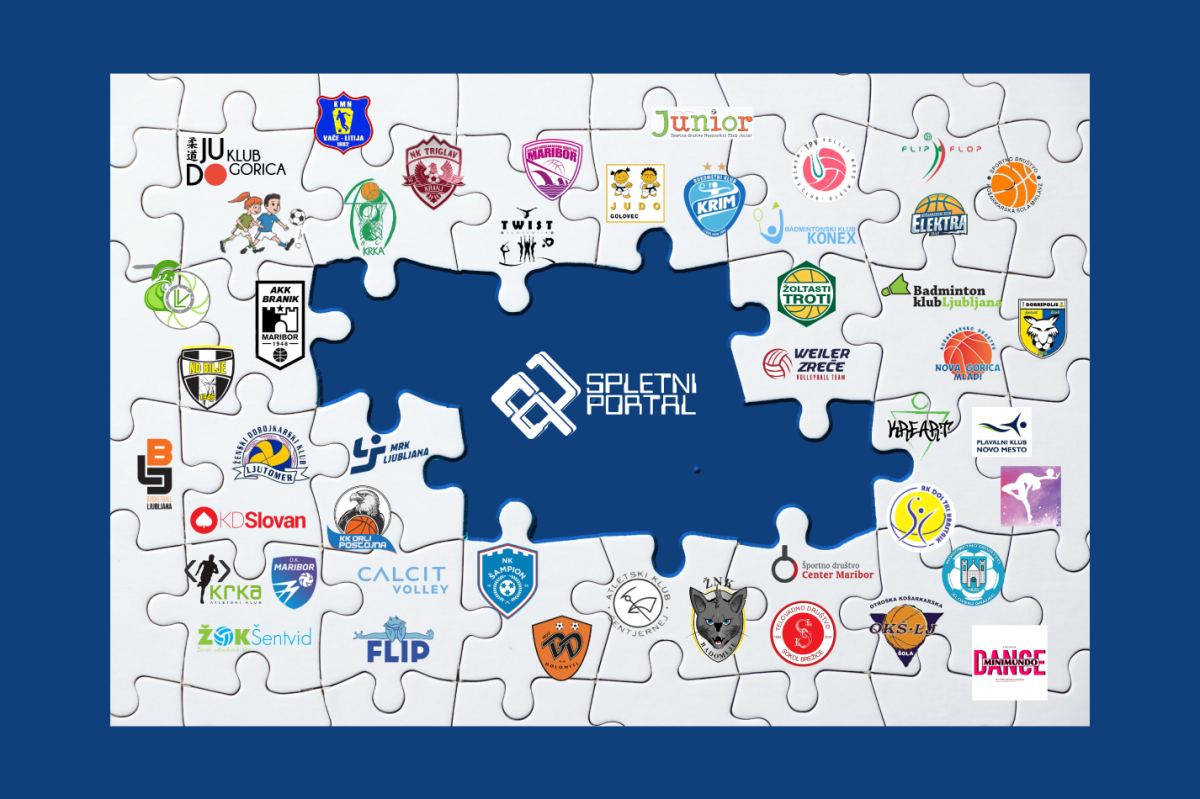 Sestavljanka z logotipi klubov, ki uporabljajo Spletni portal